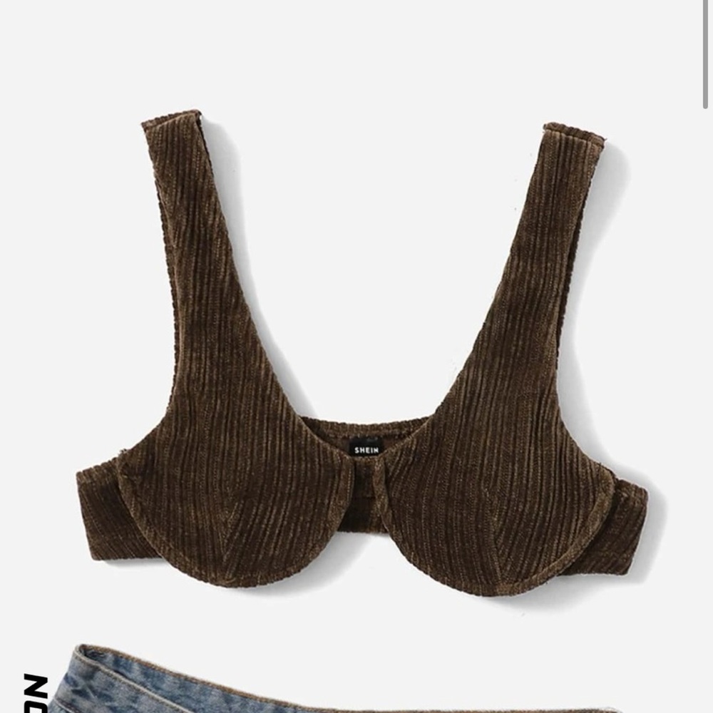 Velvet Brown Bra/ Top